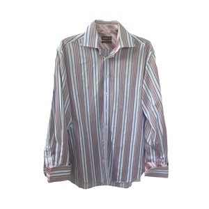 Ted Baker Striped Button Up Dress Shirt